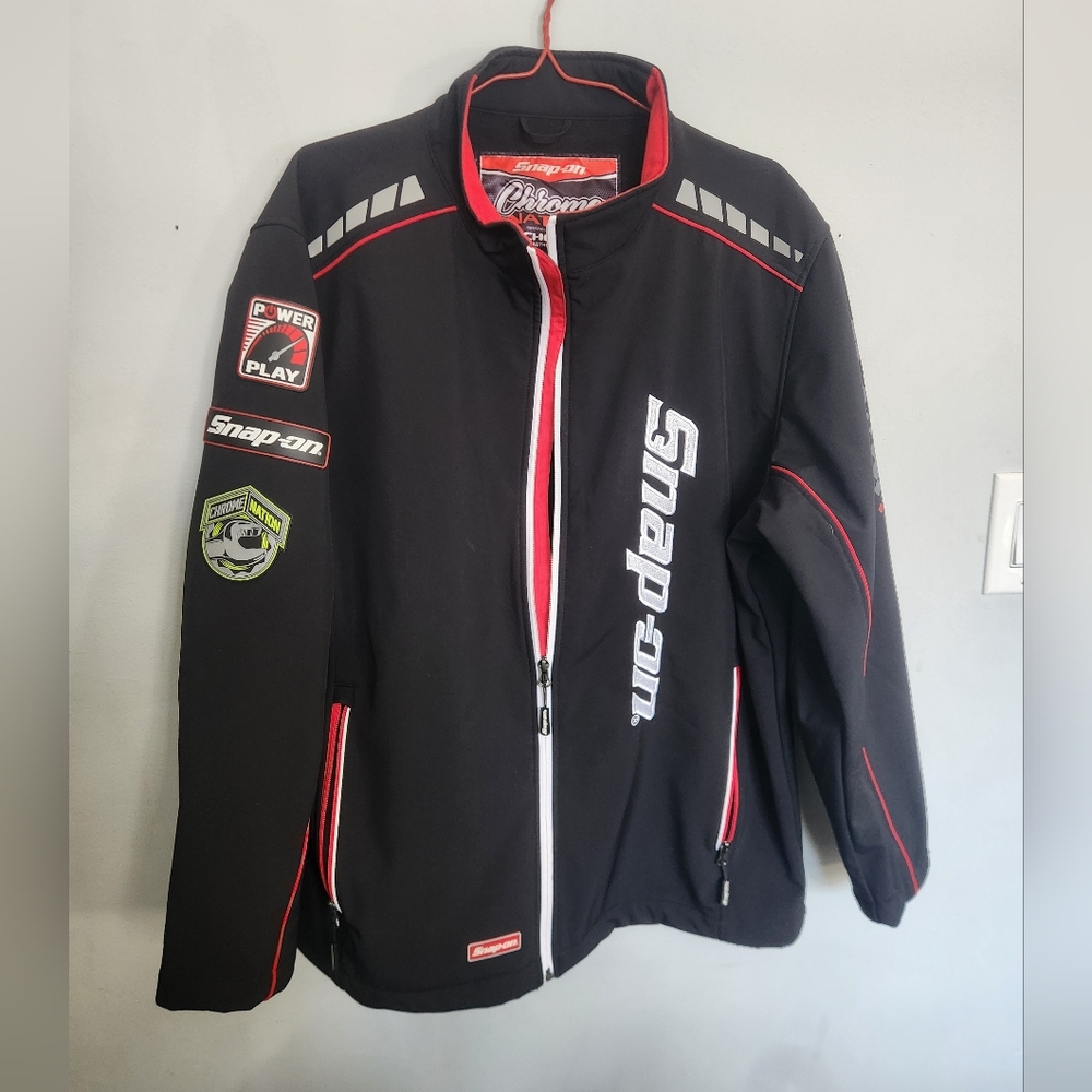 Snap-on Black and Red Jacket Mens XL